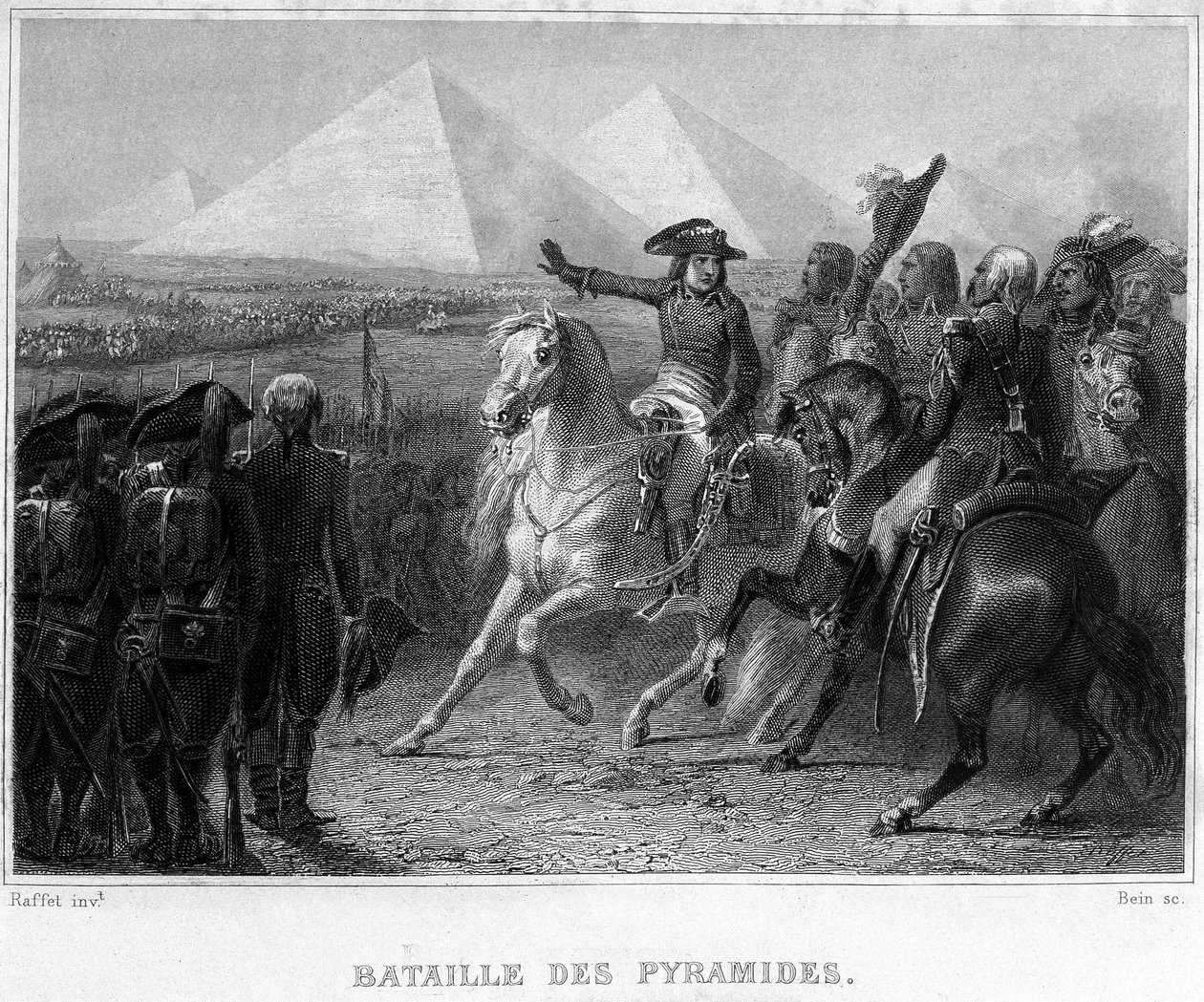 Kampaň (expedice) do Egypta (1798-1801): Bitva u pyramid (1798) - ve „“francouzské revoluci““ od Thierse. 19. století od French School