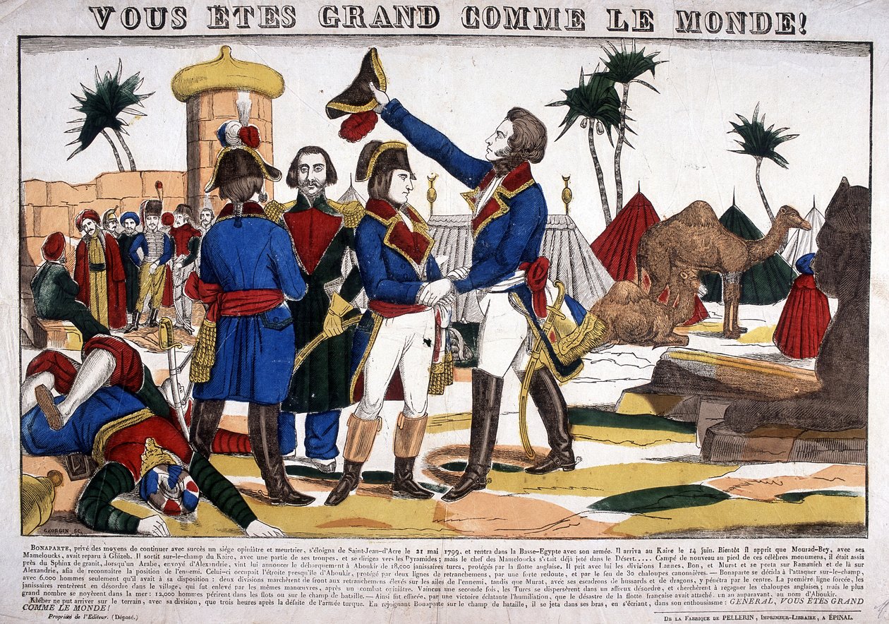 Kampaň (expedice) do Egypta (1798-1801) vedená Napoleonem Bonapartem v roce 1799. Obrázek Epinal od French School