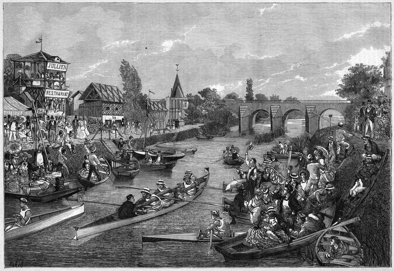 Kanoistika na Seině v Joinville le Pont (Joinville-le-Pont) od French School