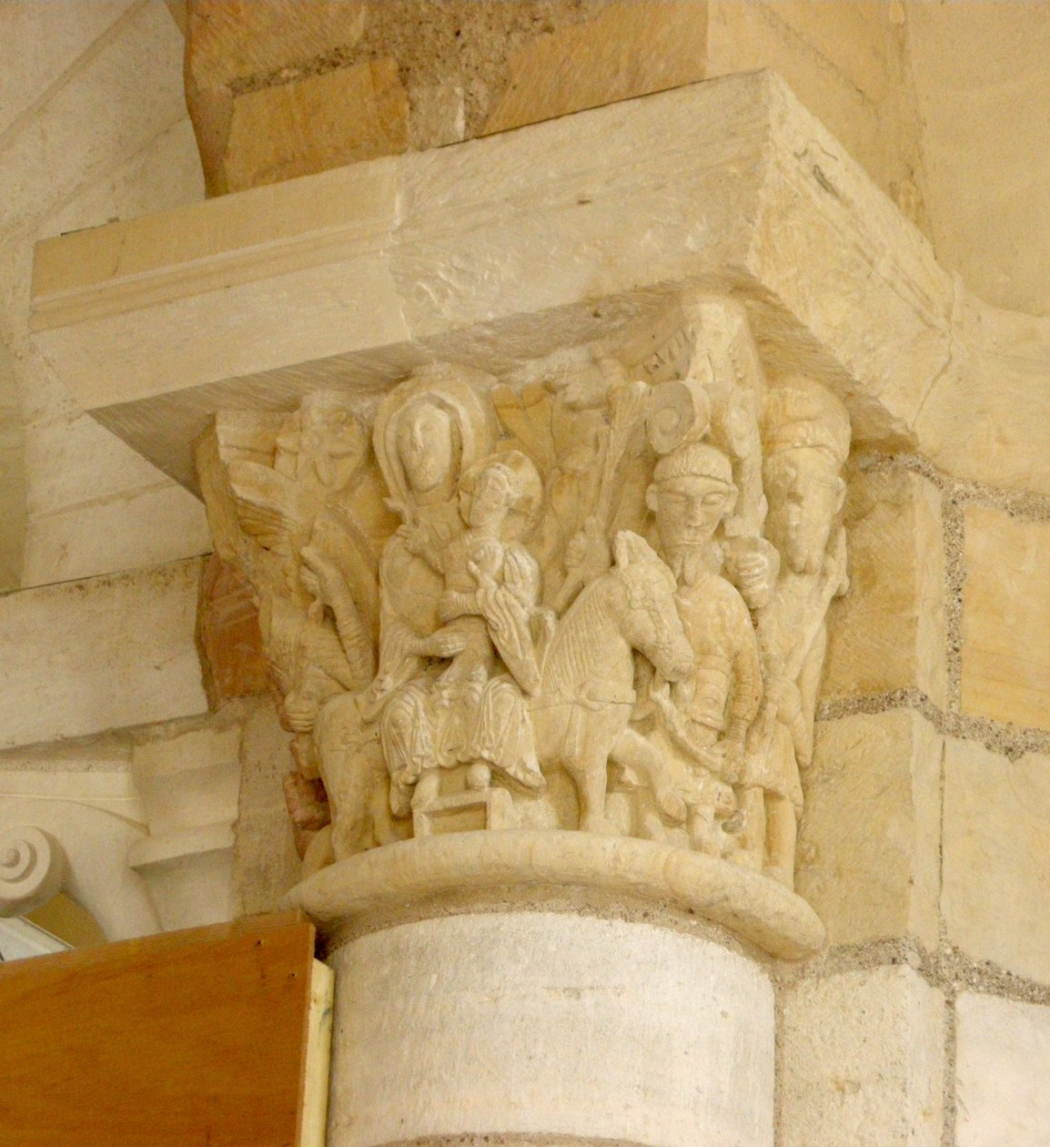 Hlavní město zobrazující útěk do Egypta od French School