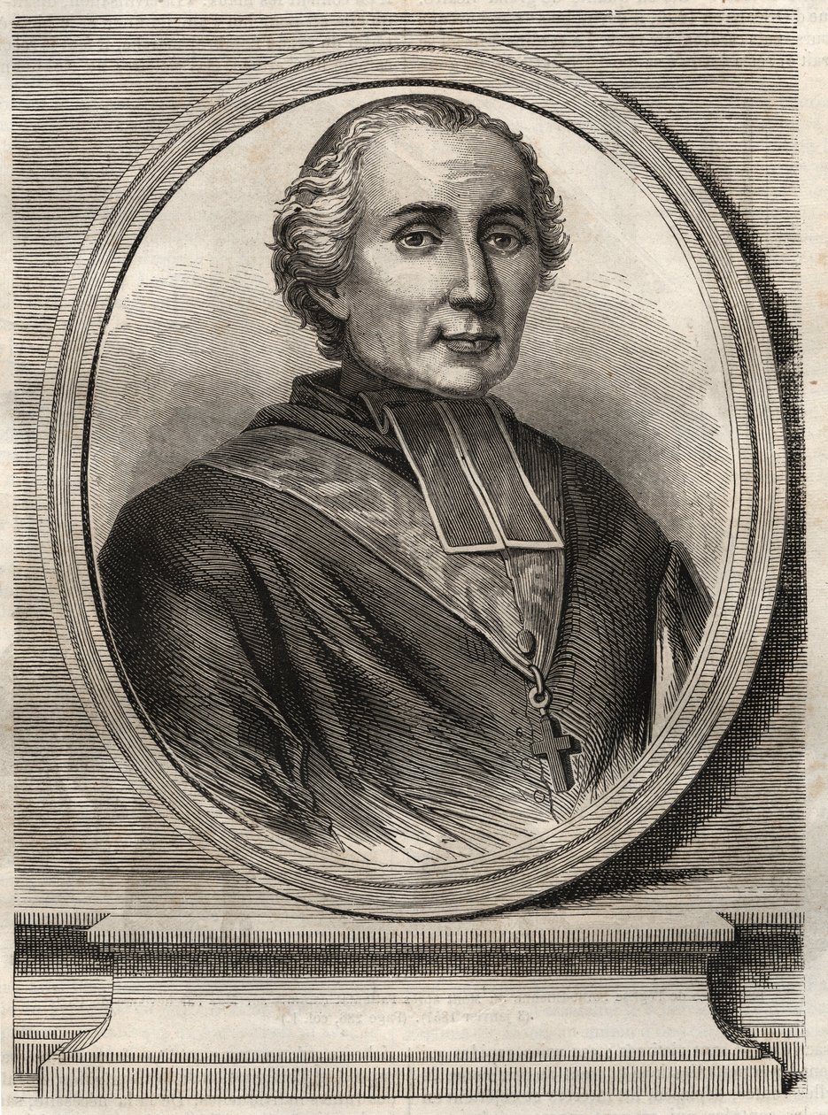 Kardinál Francois-Nicolas-Madeleine (Francois Nicolas Madeleine) Morlot 1795-1862 - Archeveque of Paris a Cardinal - od French School