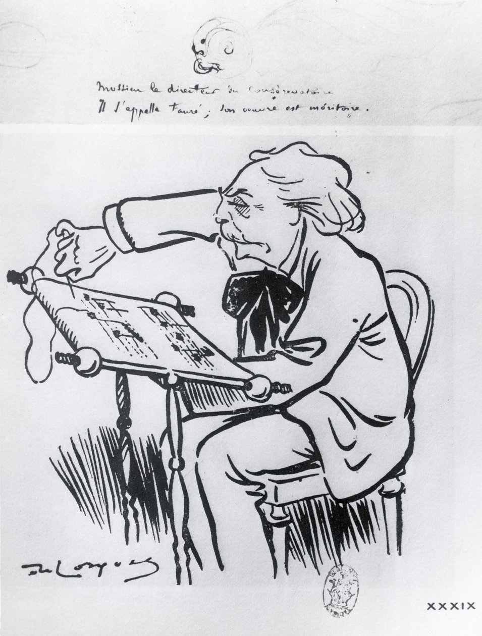 Karikatura Gabriela Faureho (1845-1924) od French School