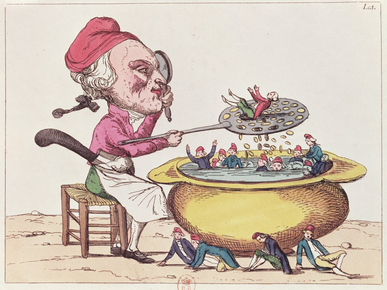 Karikatura Maximiliena de Robespierre (1758-94), 1793 od French School