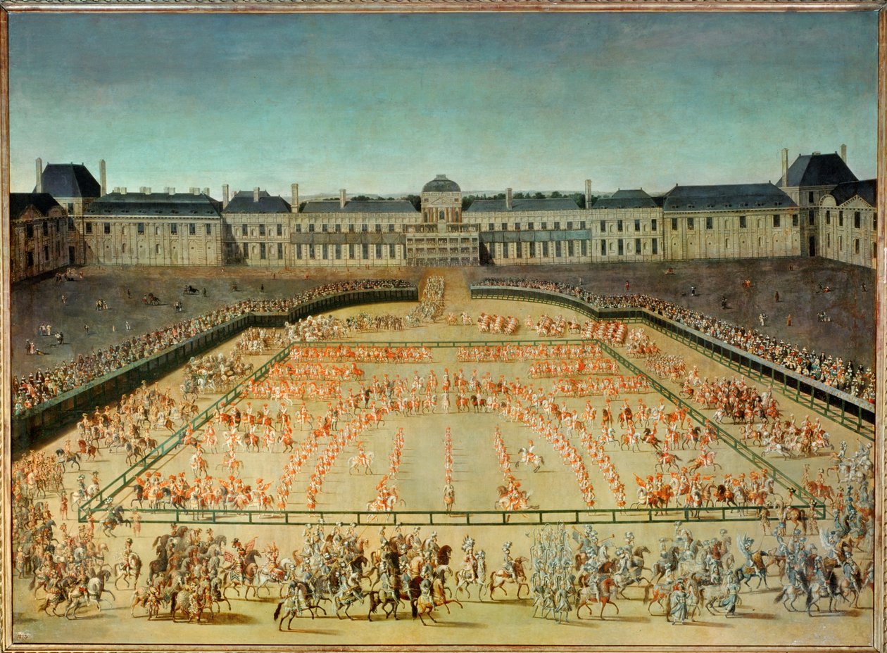 Kolotoč darovaný Ludvíku XIV. před Tuileriemi ... od French School