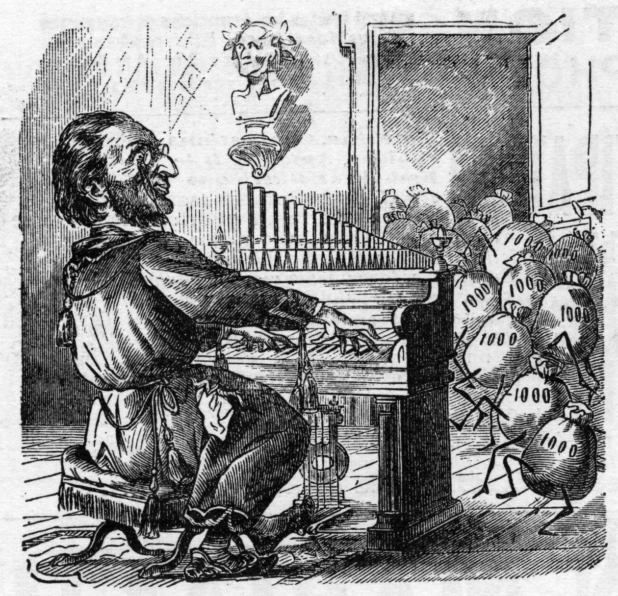 Kreslený film německého skladatele Richarda Wagnera (1813-1883) od French School