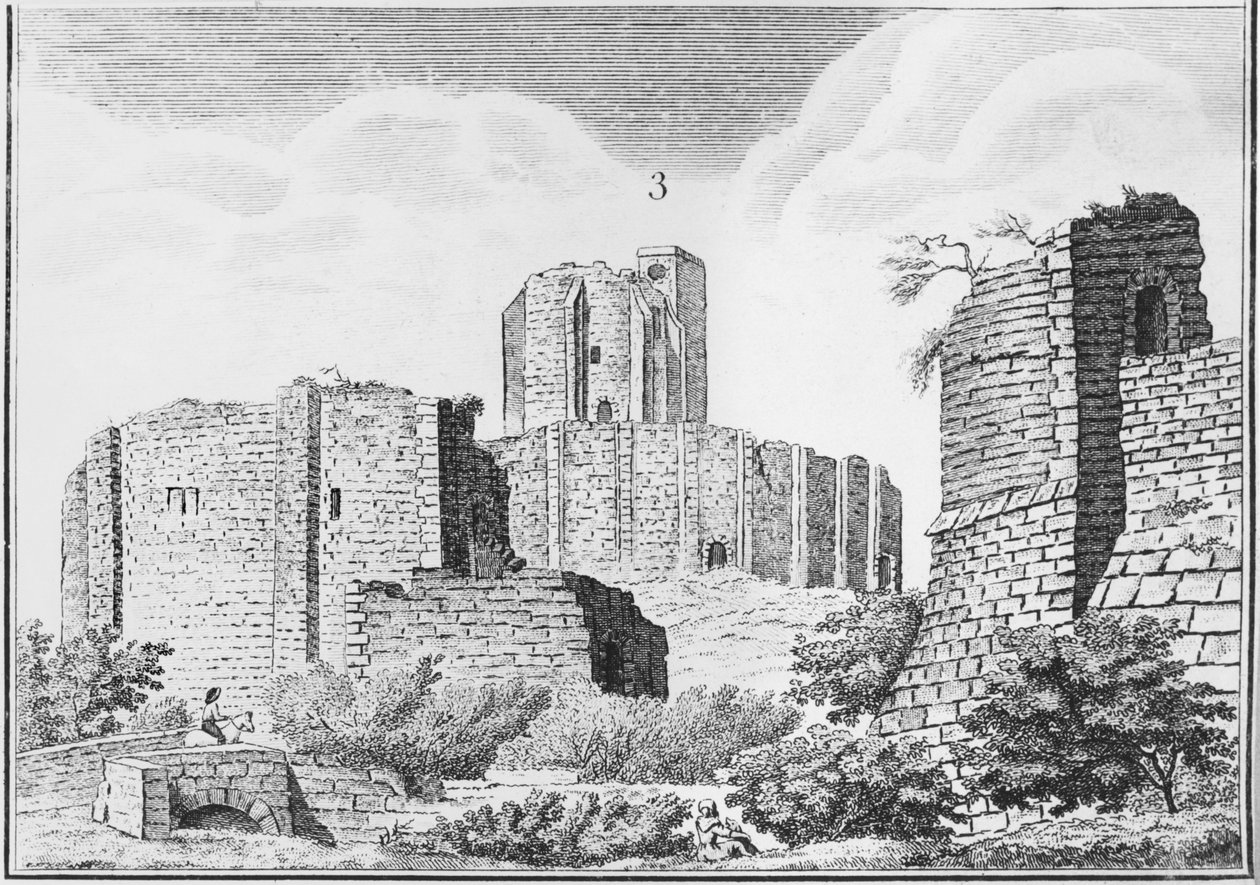 Hrad Gisors, Normandie, počátek 19. století od French School