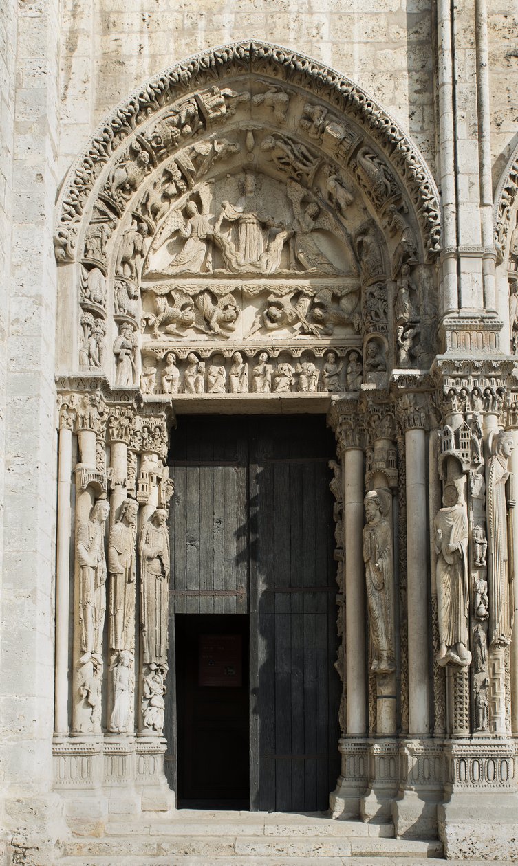 Cathedrale de Chartres, zátoka nalevo od královské brány směřující na západ, říkala výstup od French School