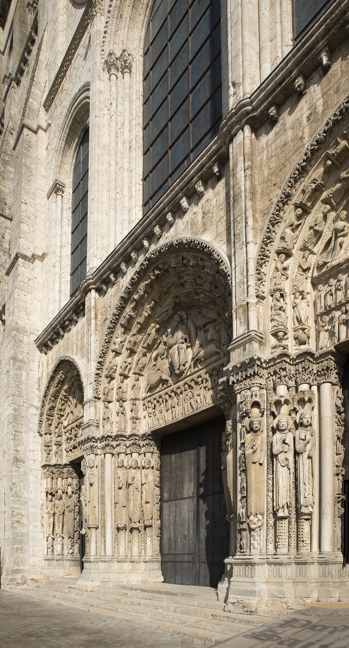 Cathedrale de Chartres, portál královské průčelí západ od French School