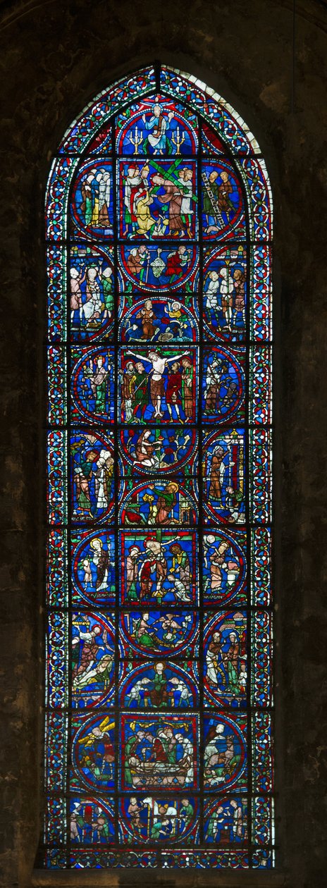 Cathedrale de Chartres, vitráže: typologie vášeň od French School