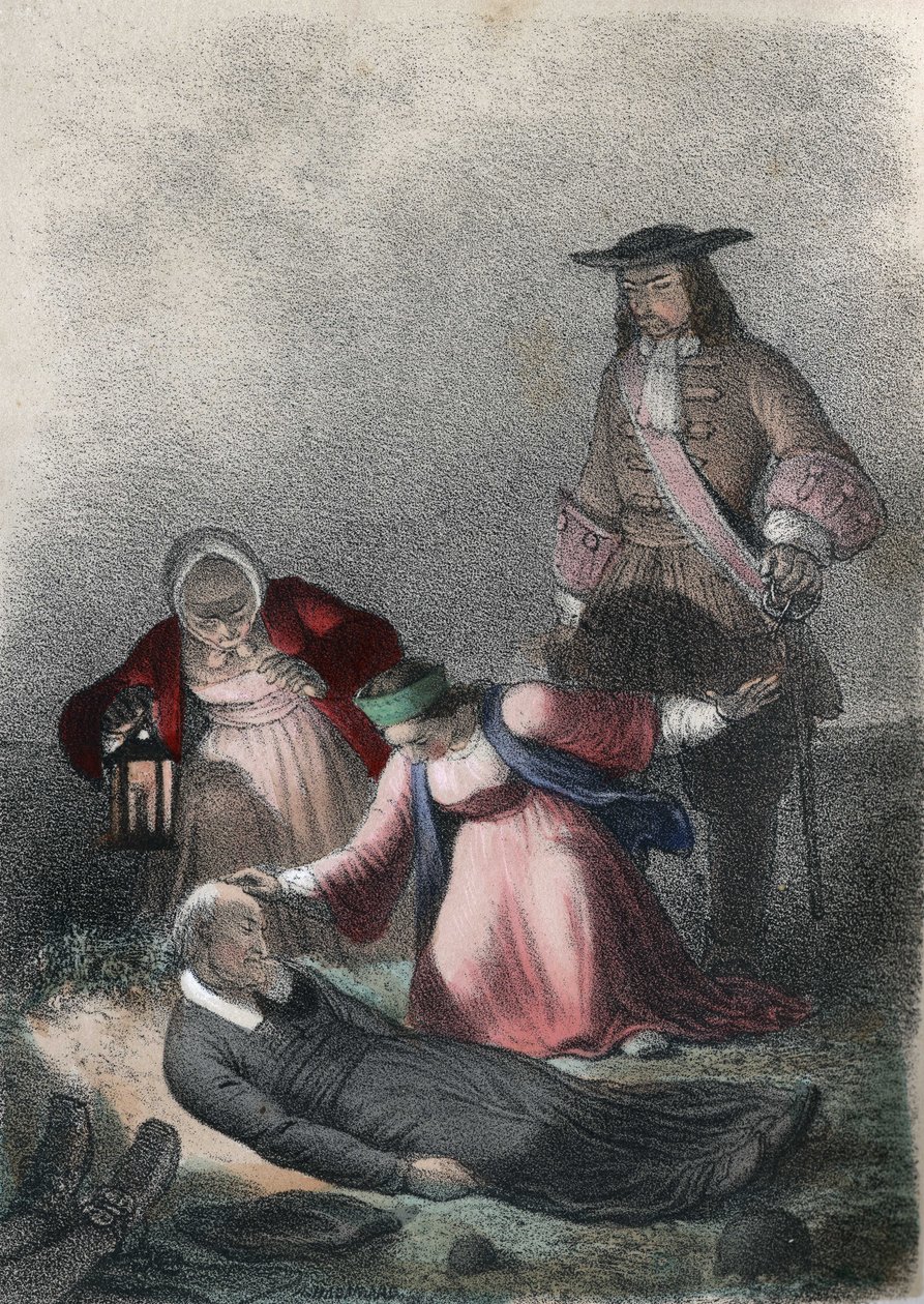 Kateřina I. Ruska (Marta Elena Skavronska, později Marfa Samuilovna Skavronskaya) - Kateřina I. (1684 - 1727), dítě, najde pastora Skovronského, pastora, který ji vychoval, umírá mezi mrtvými v Mariembourgu, městě napadeném Rusy - v „Ilu od French School