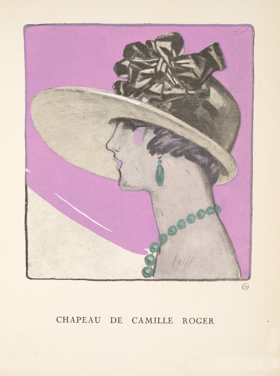 Chapeau de Camille Roger, ze sbírky módních talířů od French School