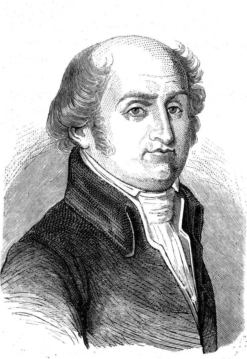 Charles Gilbert ROMME (1750-1795), francouzský matematik, revolucionář a politik. Rytina 1868 od French School