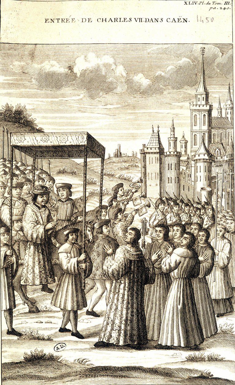 V roce 1450 vstoupil do Caen Karel VII. od French School