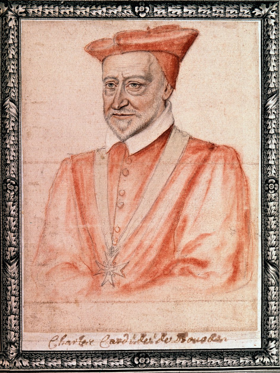 Charles de Bourbon (1523 - 1590), arcibiskup z Rouenu (kresba) od French School