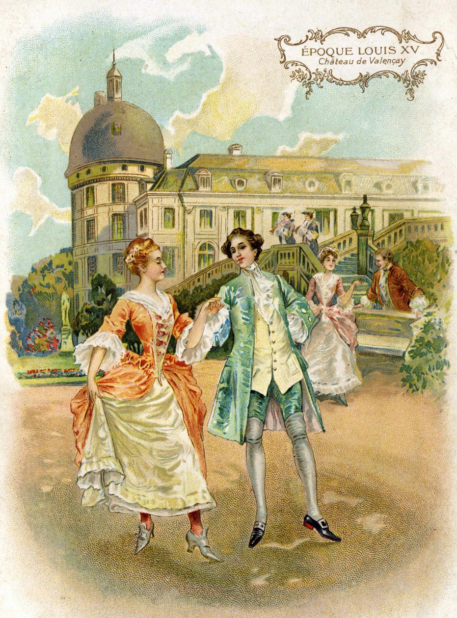 Chateau de Valencay (Indre) v době Ludvíka XV. od French School