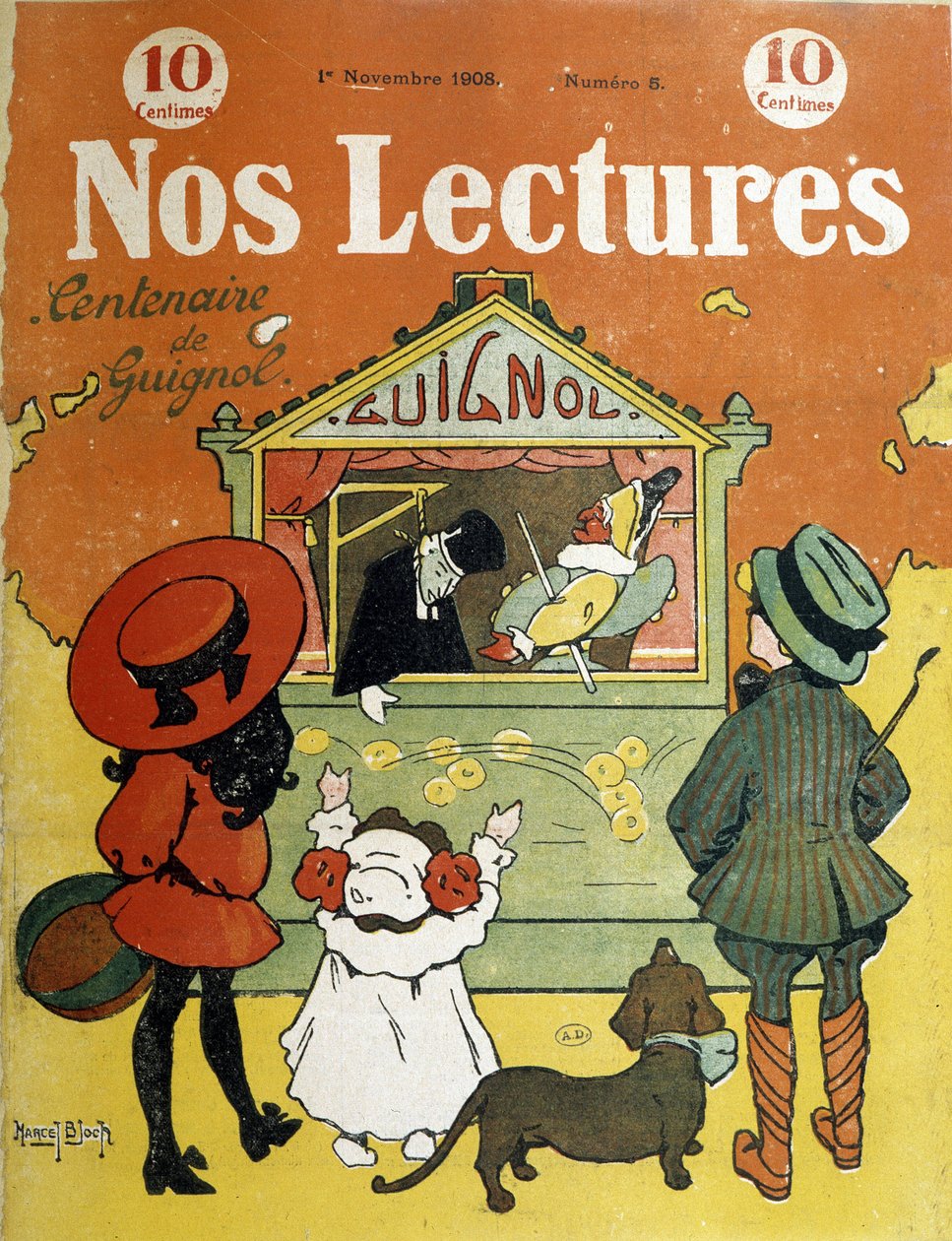 Děti před guignolem - v „“Naše čtení“, 1.11.1908 od French School