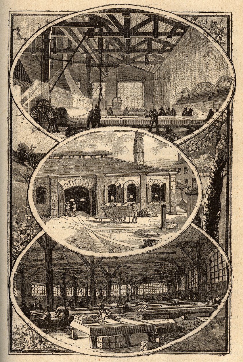 Cirey-sur-Vezouze (Meurthe-et-Moselle) - VÝROBA ZMRZLINY - rytina "” PATRIE”” - PECTUREQUIRE POPIS FRANCIE V 6 SVAZTECH LUCIEN HUARD - konec 19. stol. od French School