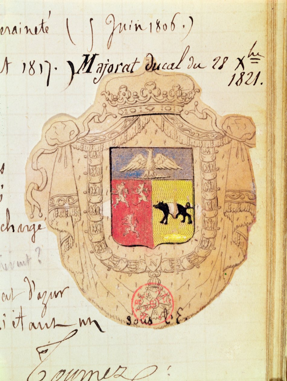 Erb Charlese Maurice de Talleyrand-Perigord (1754-1838) prince z Beneventa od French School