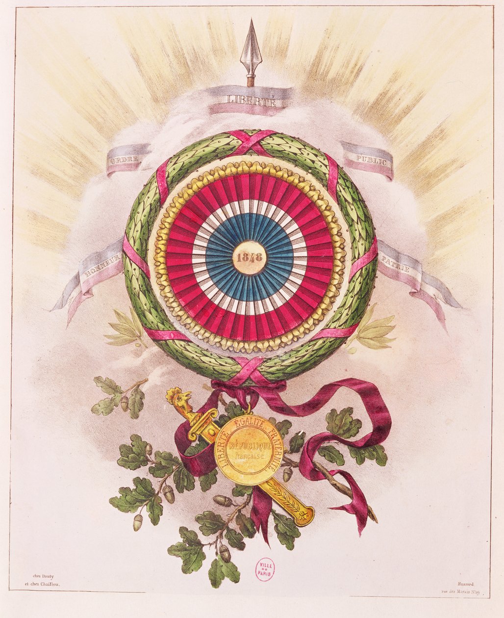 Kokarda, znak z roku 1848 od French School