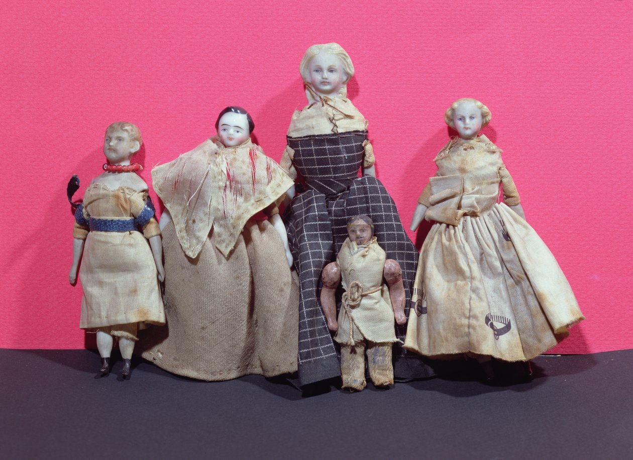 Sbírka panenek, které možná používal Honore de Balzac (1799-1850) jako pomocné memoáry pro La Comedie Humaine od French School