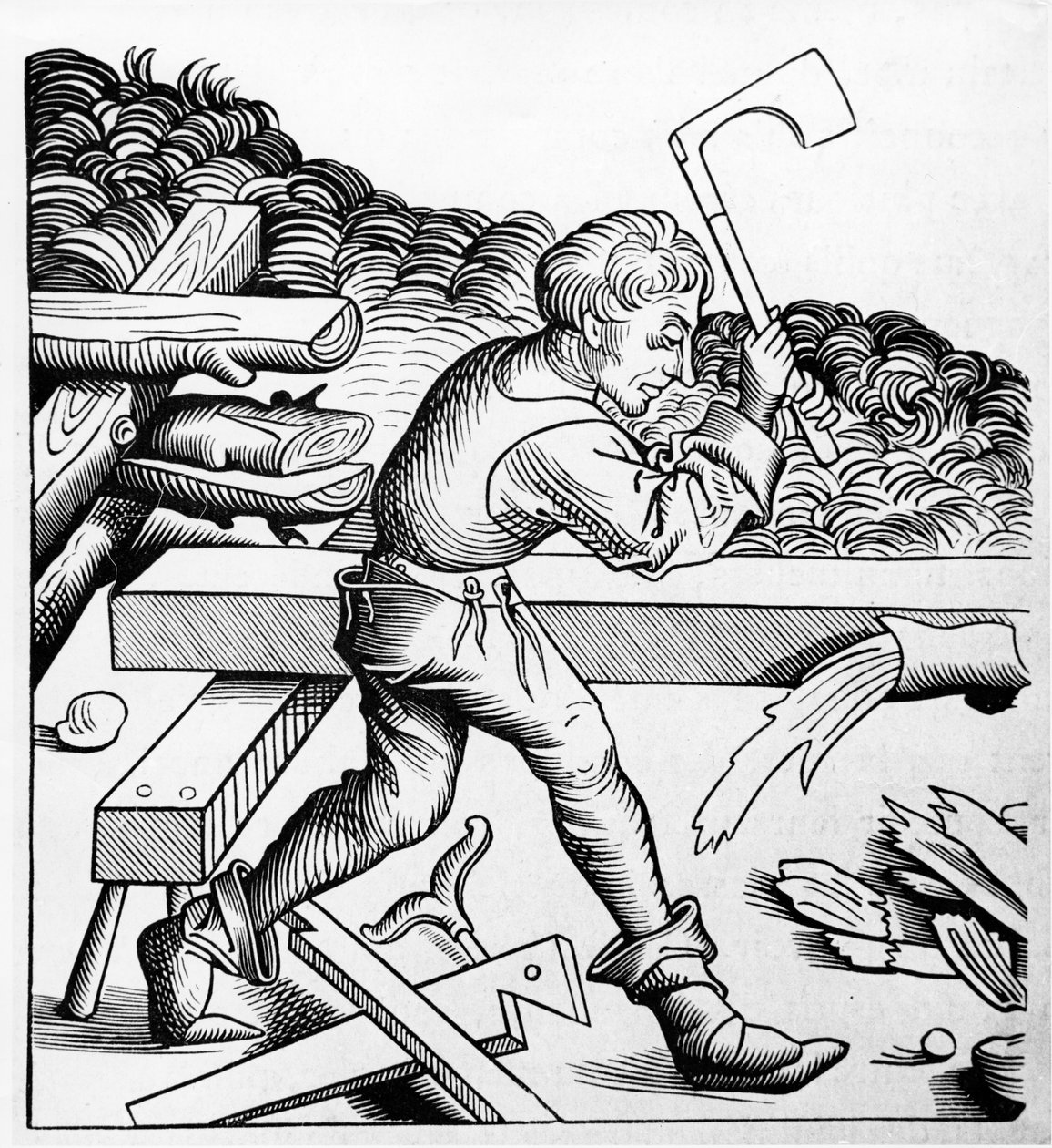 Společník povinnosti nebo Společník velké sekery, Carpenter, konec 15. století od French School