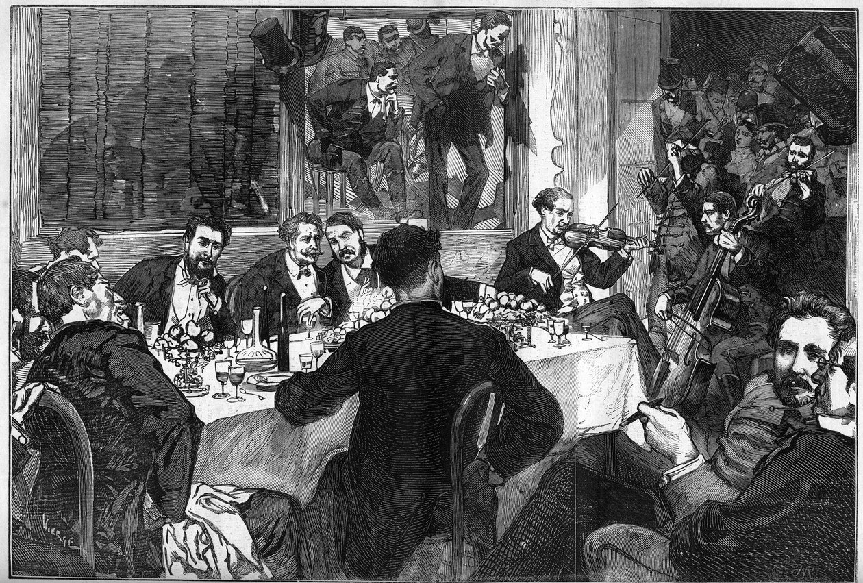 Koncert maďarského houslisty Remenyiho (řekl Eduard Hoffmann od French School