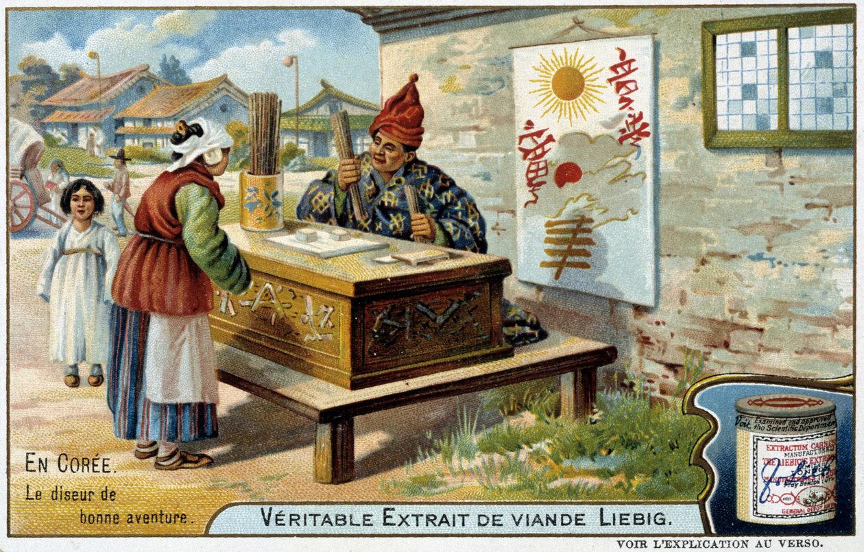 Coree: věštkyně - chromo. Liébig, v. 1900 od French School