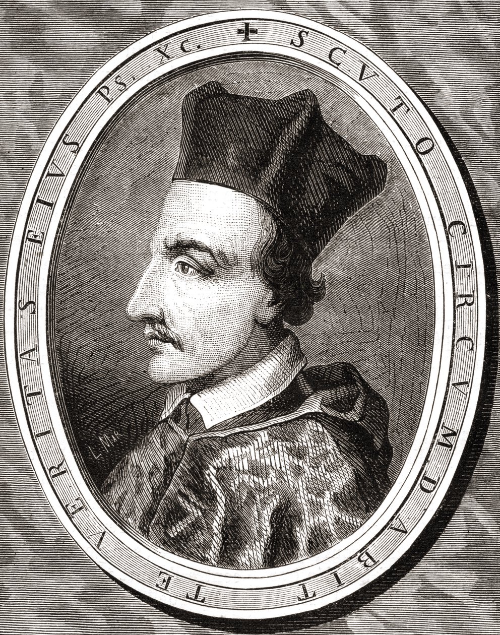 Cornelius Jansen, biskup z Ypres, vyrytý Pannemakerem po Latenacci, z „Histoire de la Revolution Francaise“ od Louise Blanca (1811-82) od French School