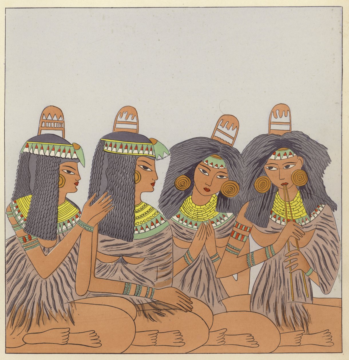 Costume Feminin Mondial (barevná litografie) od French School