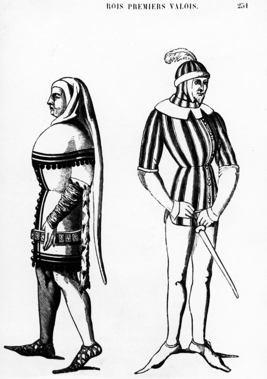 Kostýmy prvních králů Valois, 1877 od French School