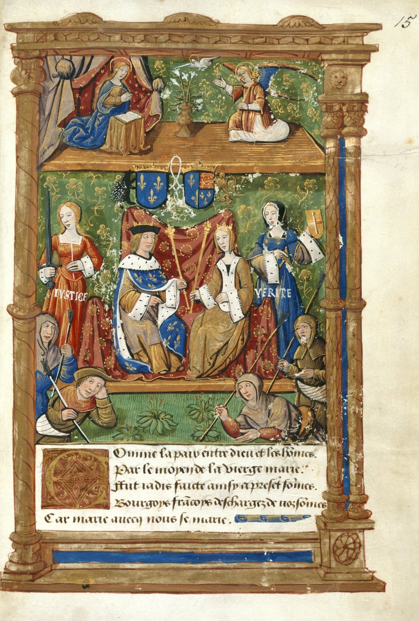 Bavlna Vespasian B. II, f.15 Přehlídka v Palais Royal od French School