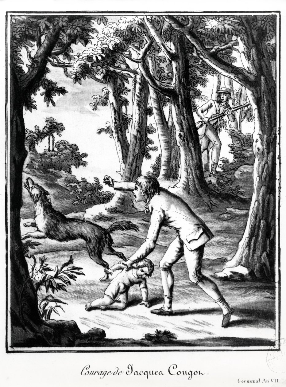 Odvaha Jacquese Cougona, 1799 od French School