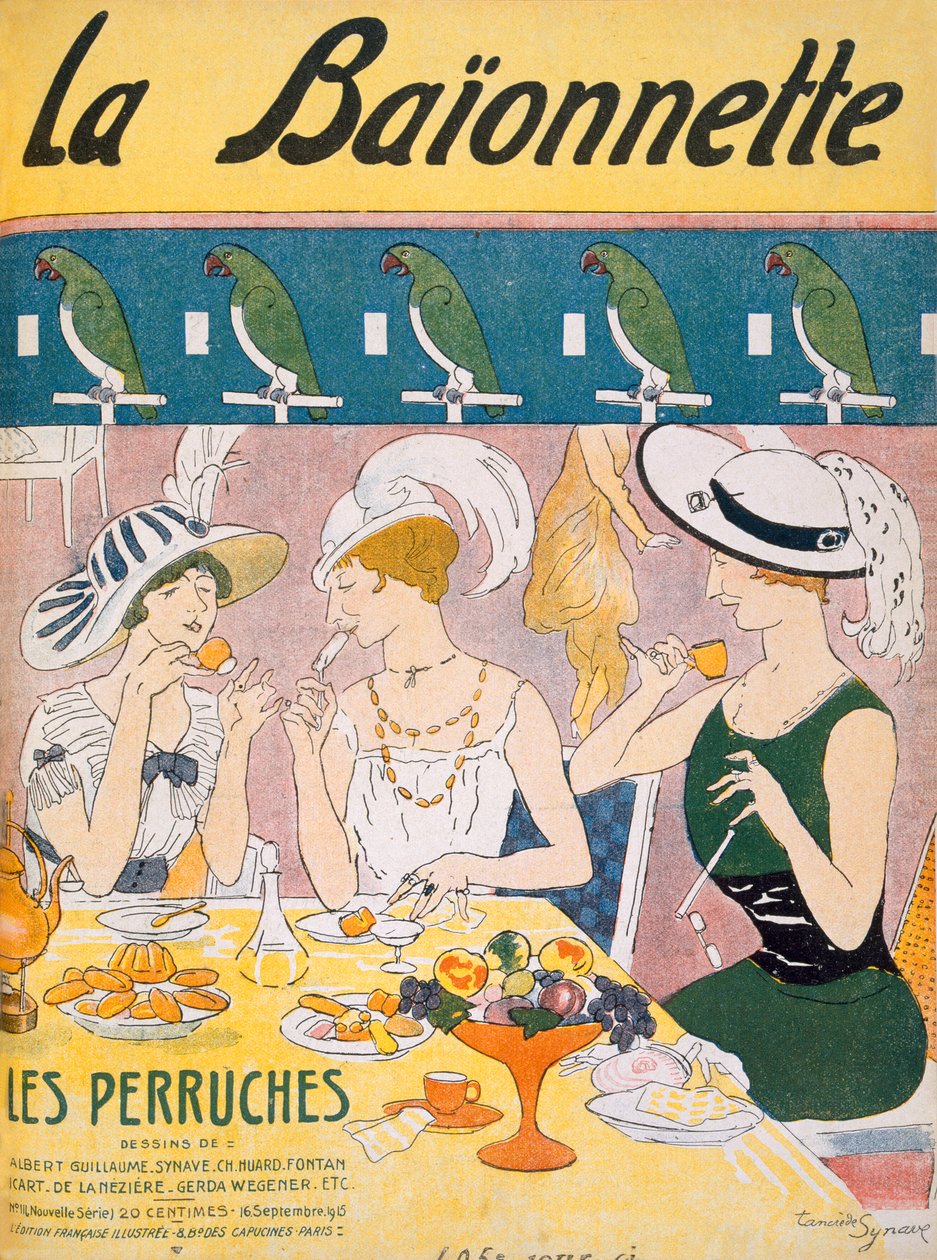 Titulní ilustrace z časopisu La Baionnette, 1914-18 od French School