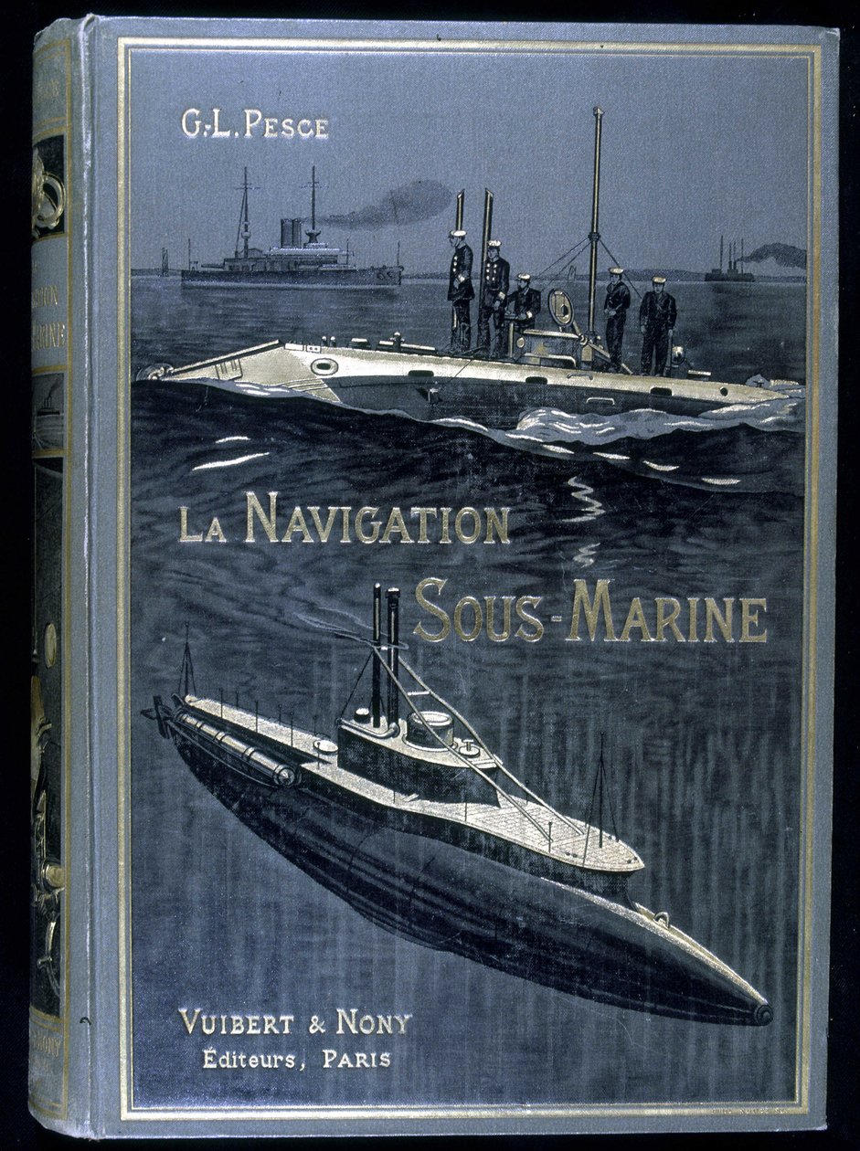 Obálka knihy “” La navigation sous-marine””, od Pesce, ed. Vuibert od French School