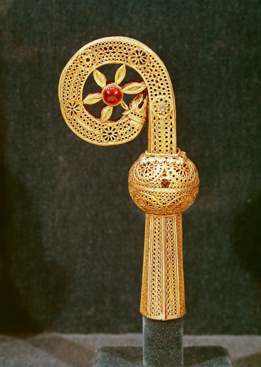 Crozier of St. Robert, c.1100 (zlacené stříbro) od French School