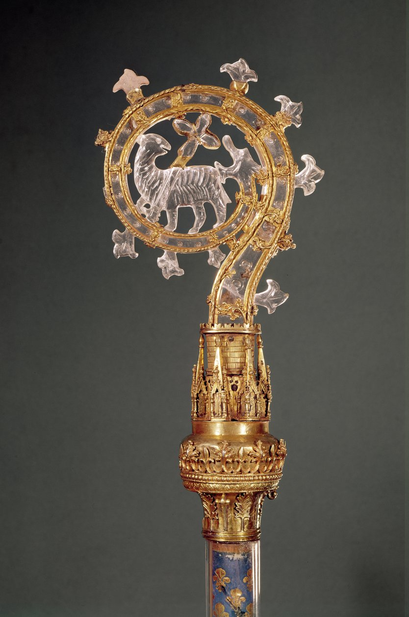 Crozier abatyše z Lys, 13.–15. století (zlato a křišťál) od French School