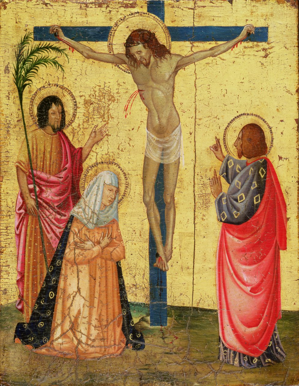 Ukřižování (tempera a plátkové zlato na panelu) od French School