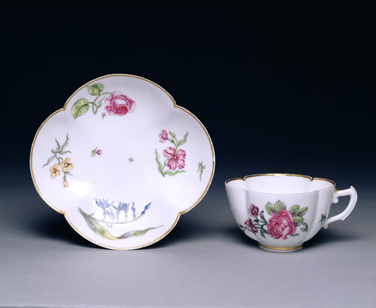 Šálek s podšálkem, Vincennes, cca 1745-52 (porcelán) od French School