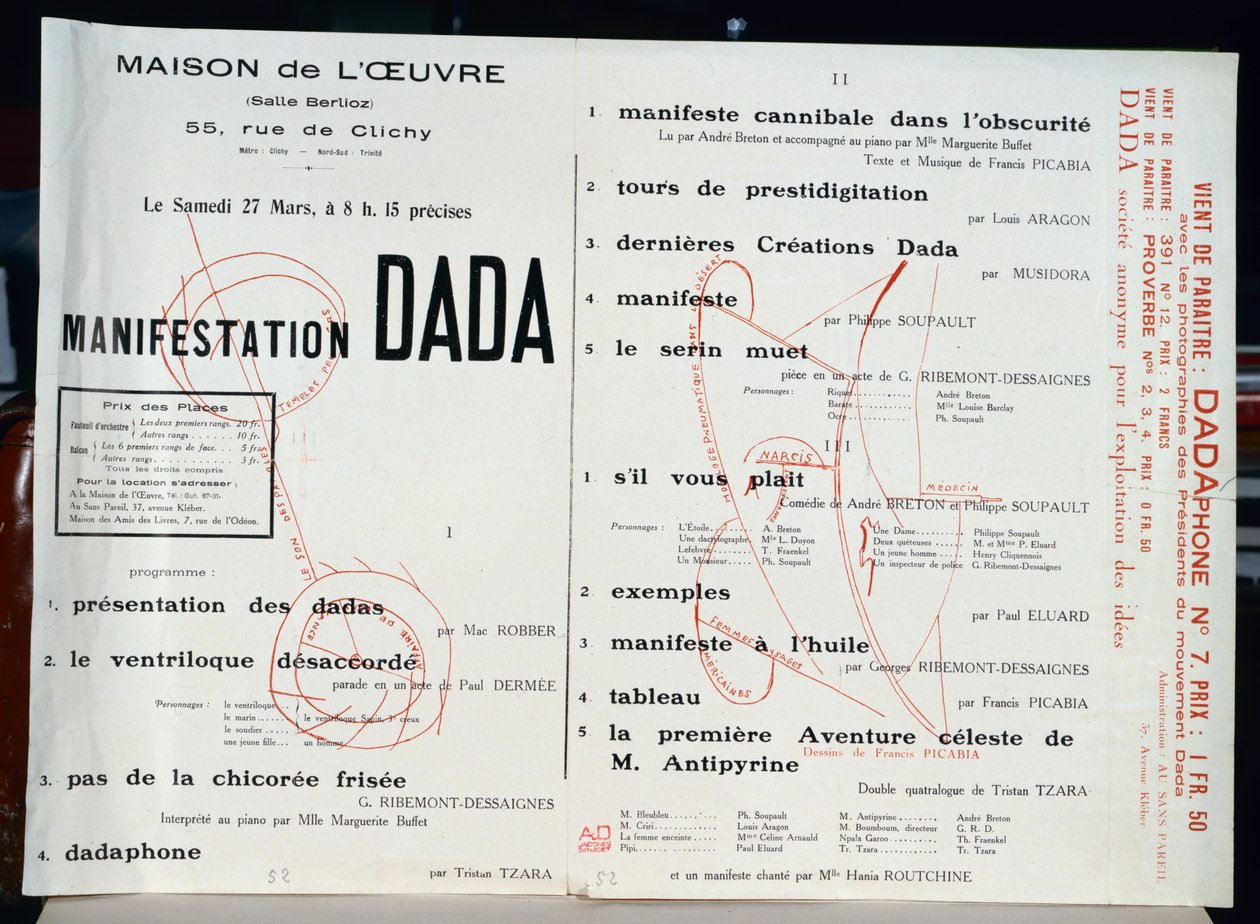 Manifestace dada, kolem roku 1921 od French School