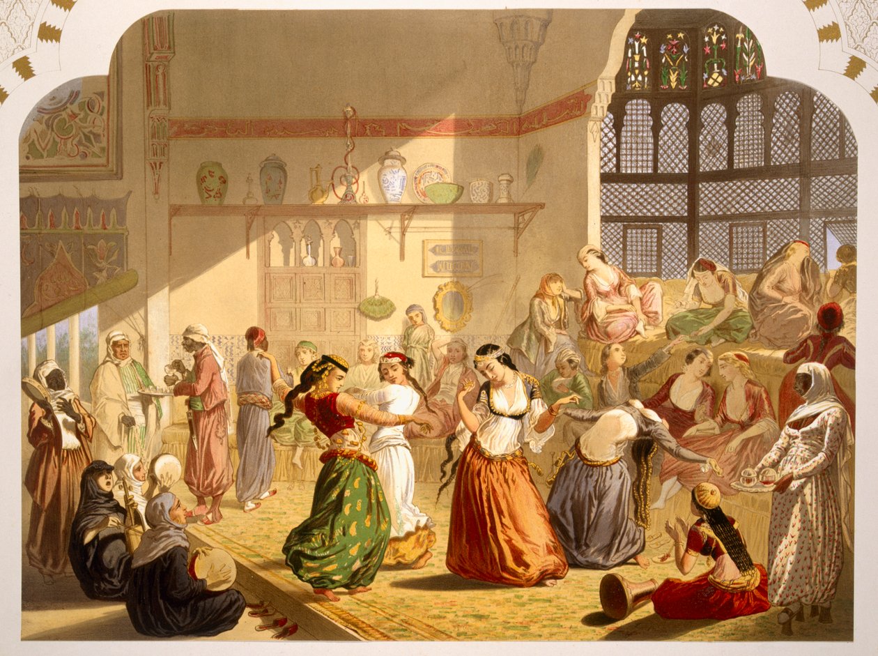 Taneční obřad v Káhiře, 1860 od French School