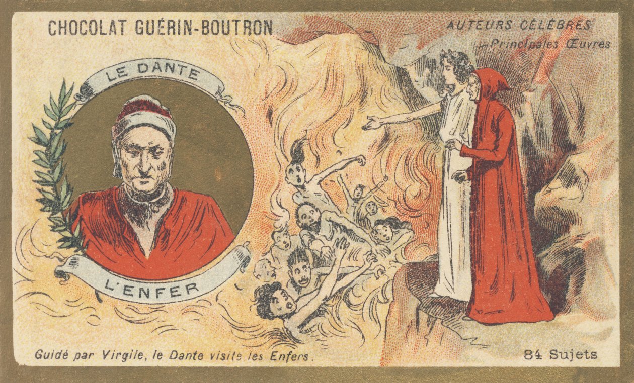 Dante Alighieri, známý jako „Dante“ (1265-1321), florentský básník, spisovatel, myslitel a politik, autor „Pekla“ od French School