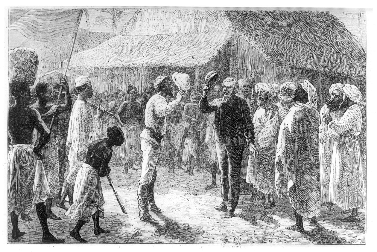 David Livingstone (1813-73) z „Jak jsem našel Livingstone“ od Sira Henryho Mortona Stanleyho (1841-1904) od French School