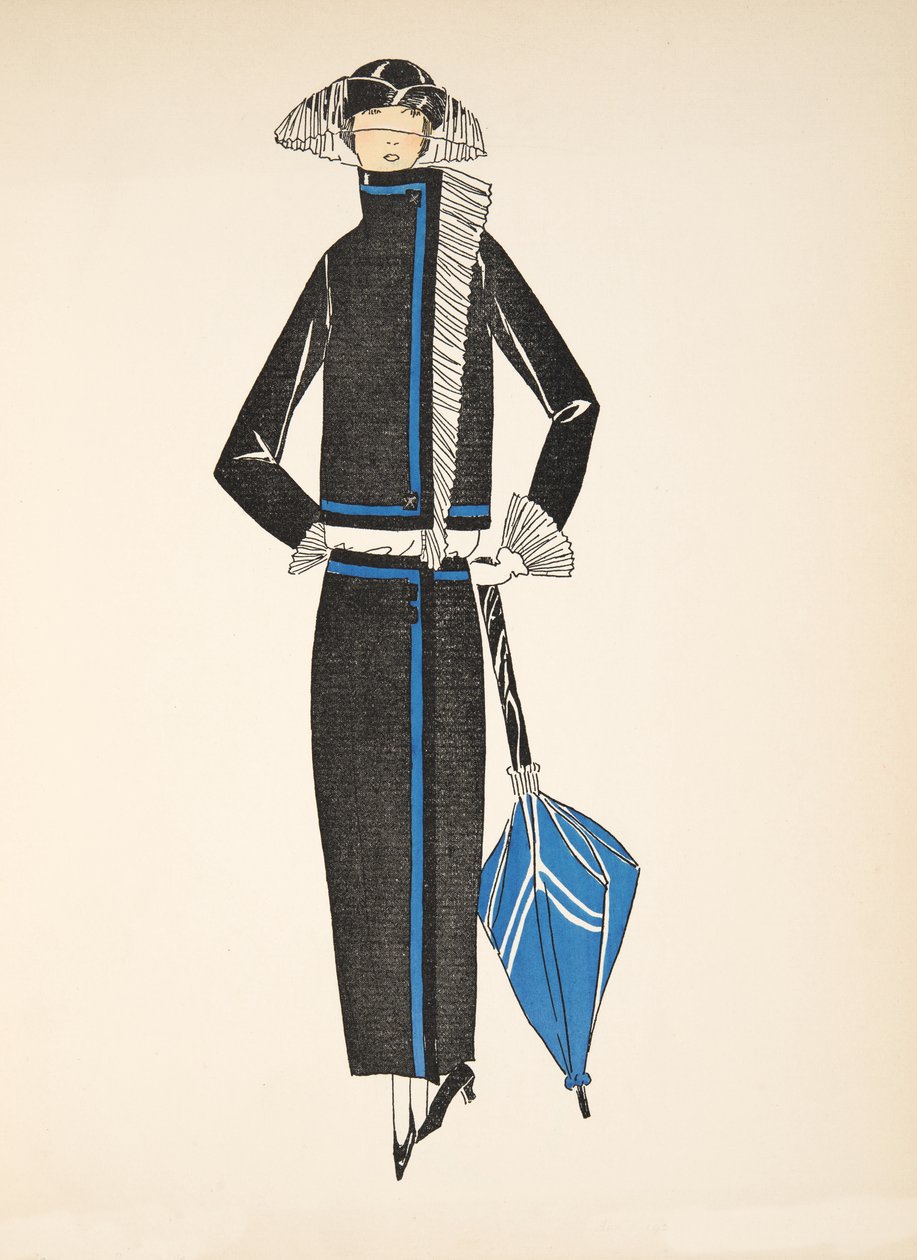 Denní šaty, ze sbírky módních talířů od French School