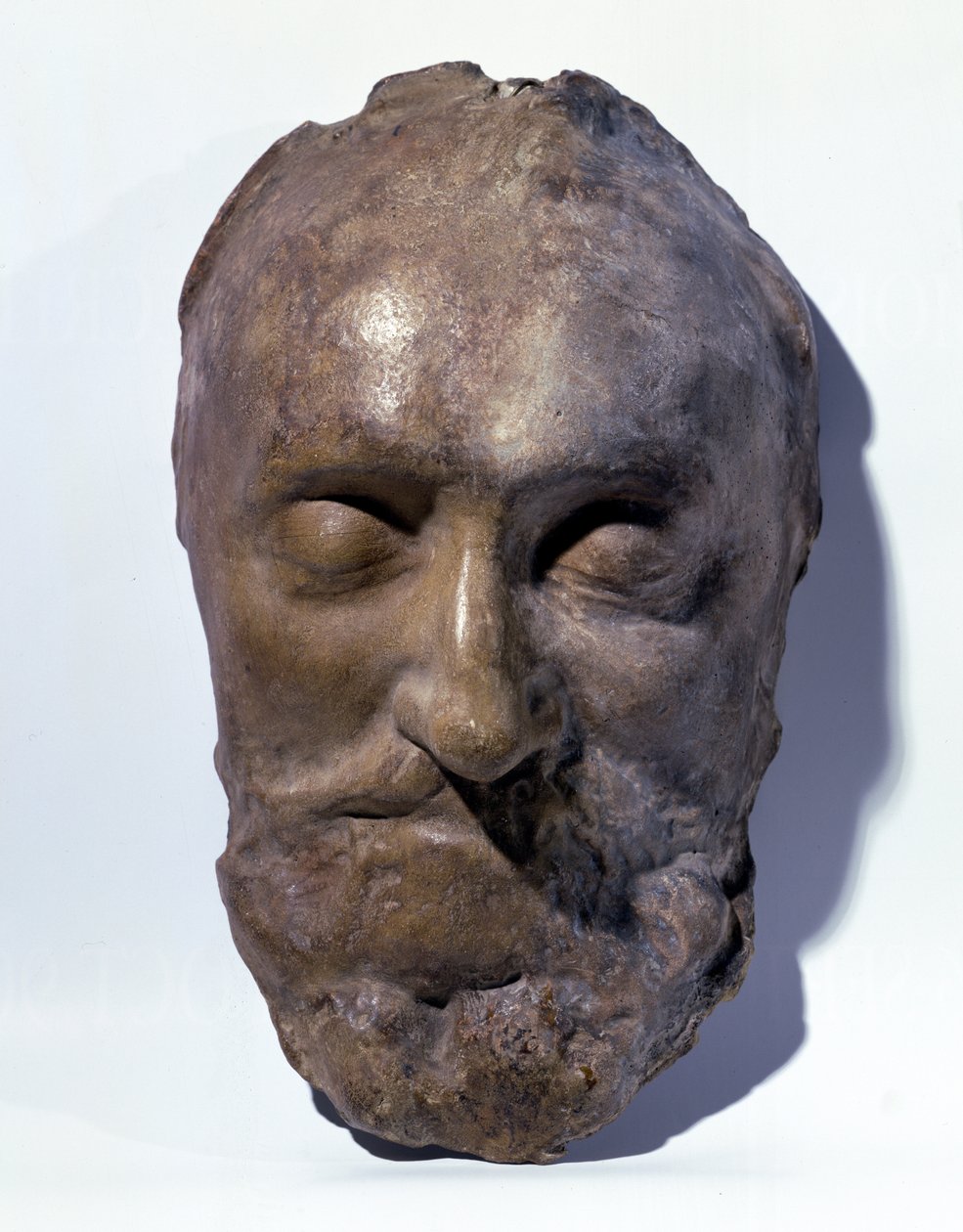 Posmrtná maska Jindřicha IV. (1553-1610) francouzského krále (vosk) od French School