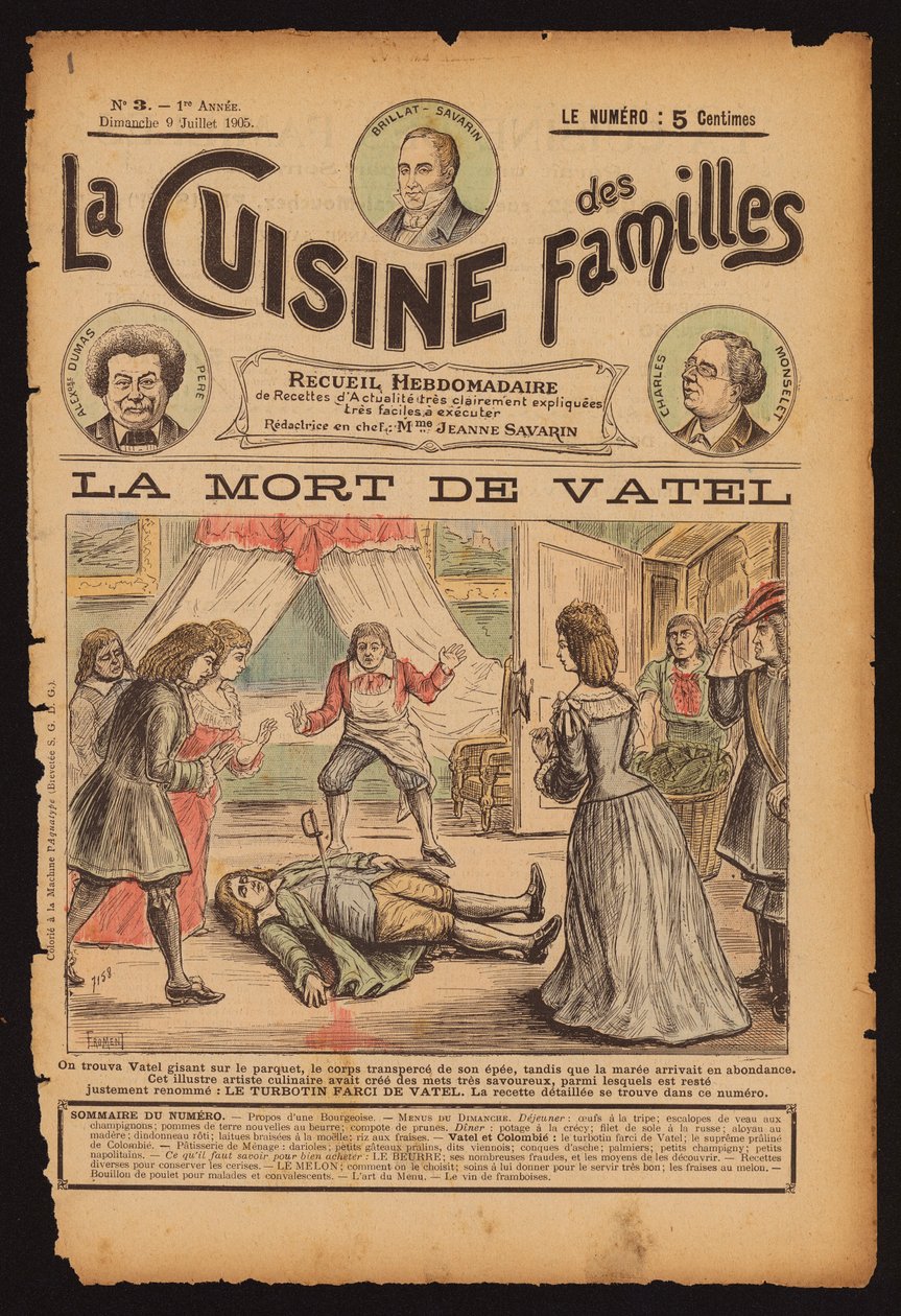 Úmrtí francouzského šéfkuchaře Francoise Vatela od French School