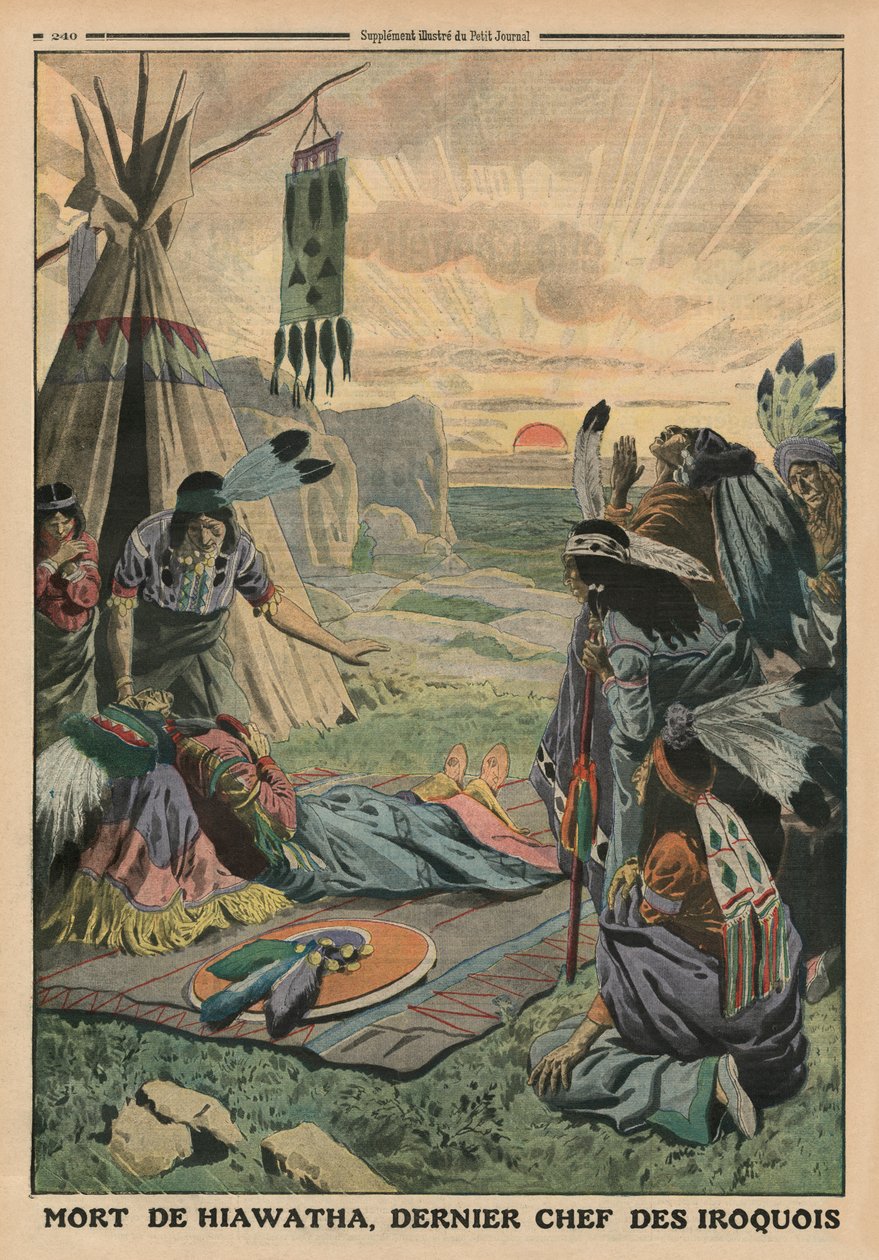 Death of Hiawatha, ilustrace na zadní straně obálky z 