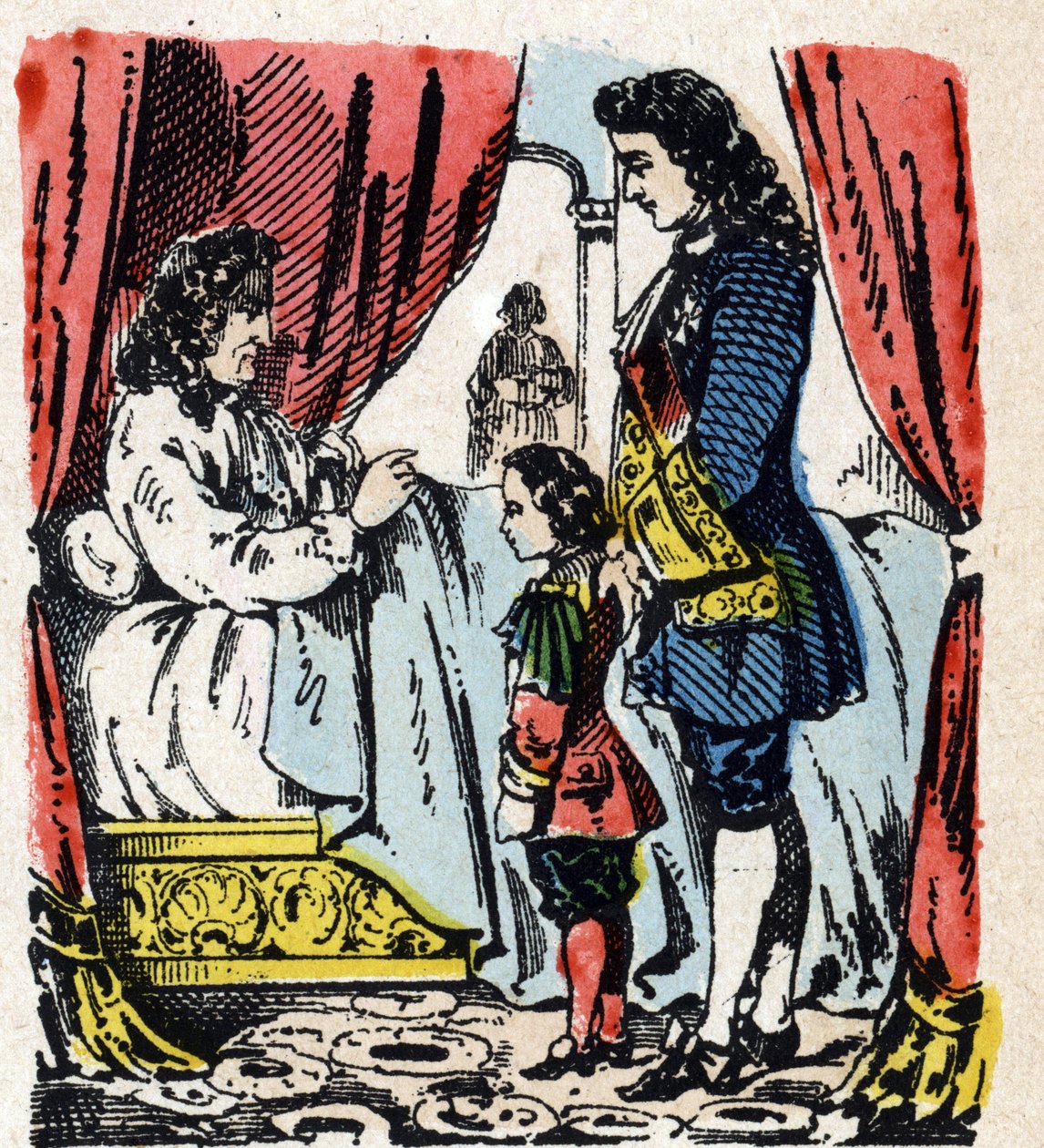 Smrt Ludvíka XIV ve Versailles, 1. září od French School