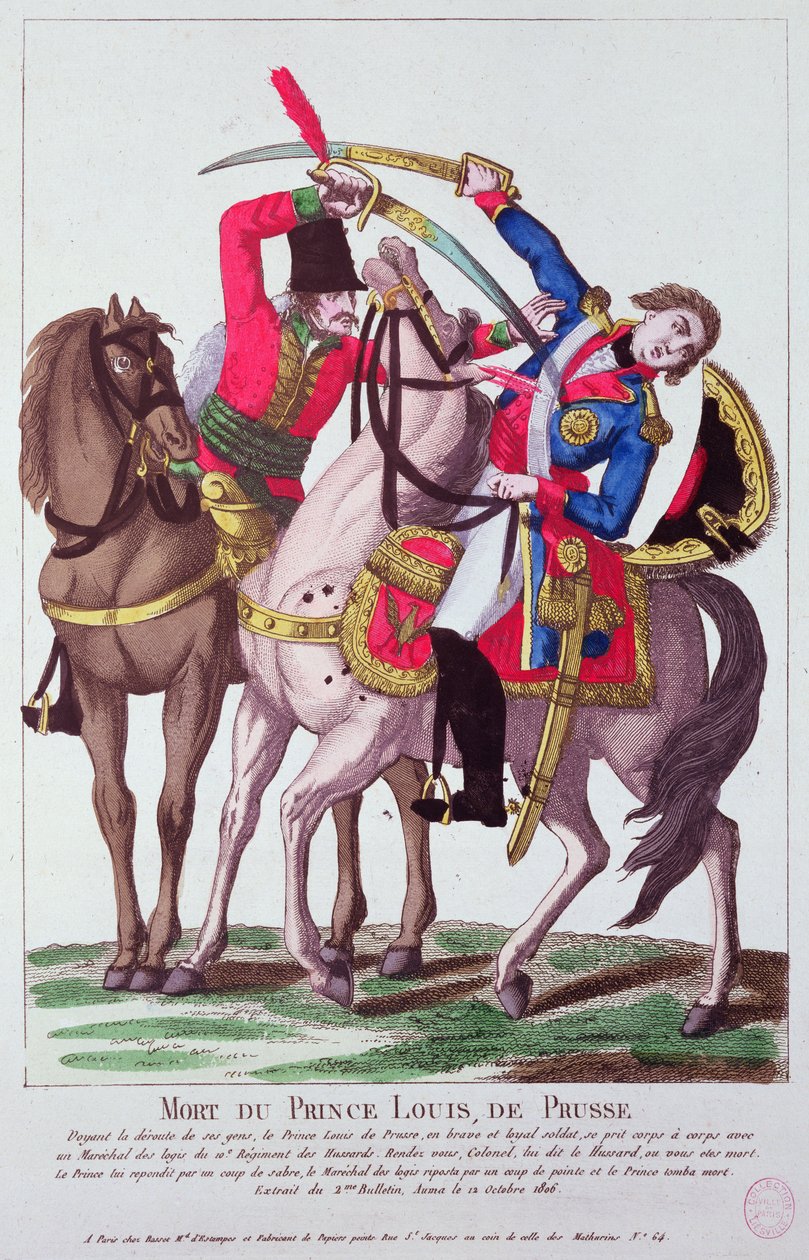 Smrt prince Ludvíka Pruského, 10. října 1806 od French School