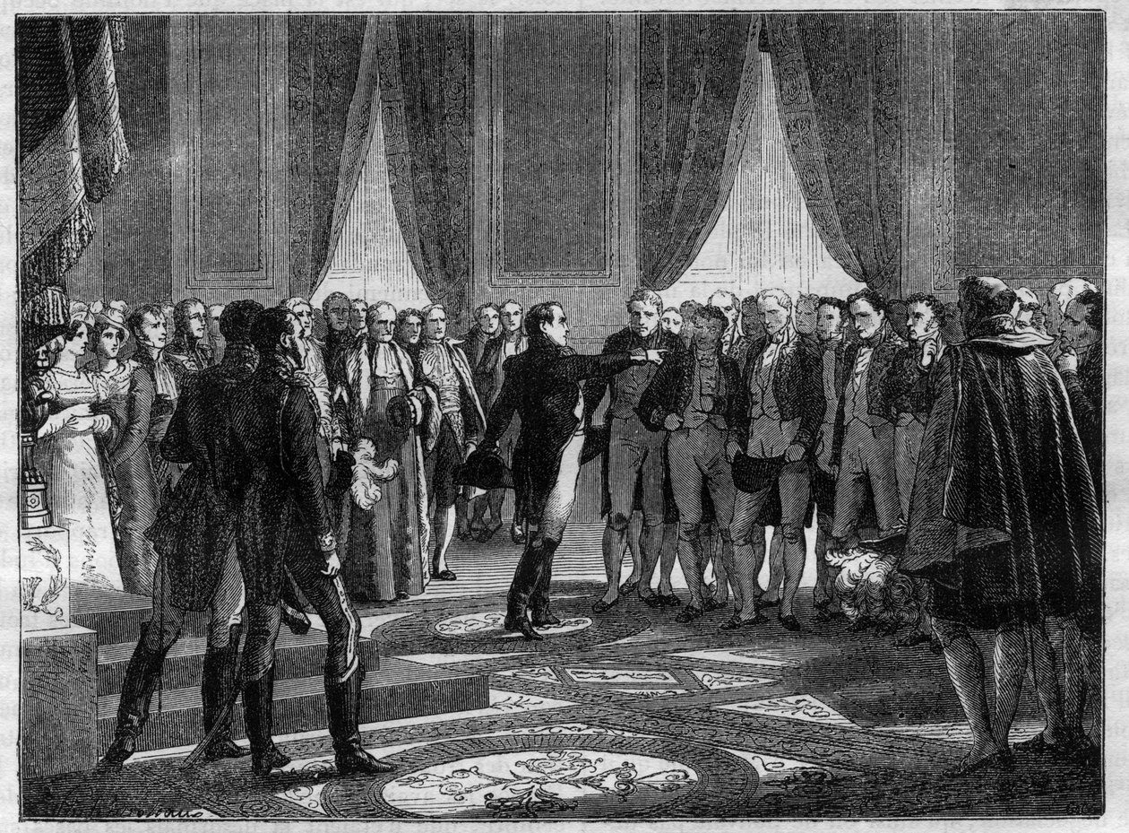Prosinec 1813 – Napoleonův násilný apostrof zákonodárnému sboru – od French School