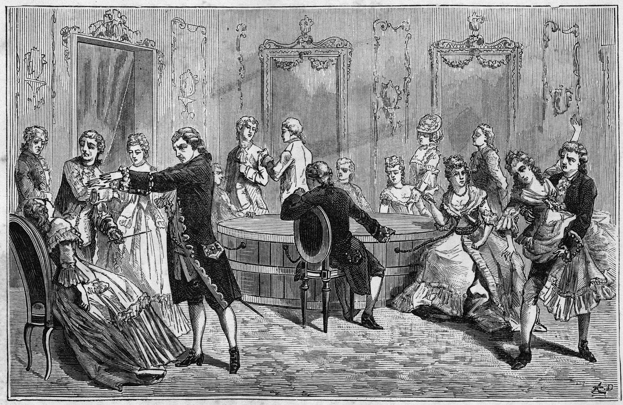Demonstrace Frederica Antoina Mesmera (Franz Anton Mesmer od French School